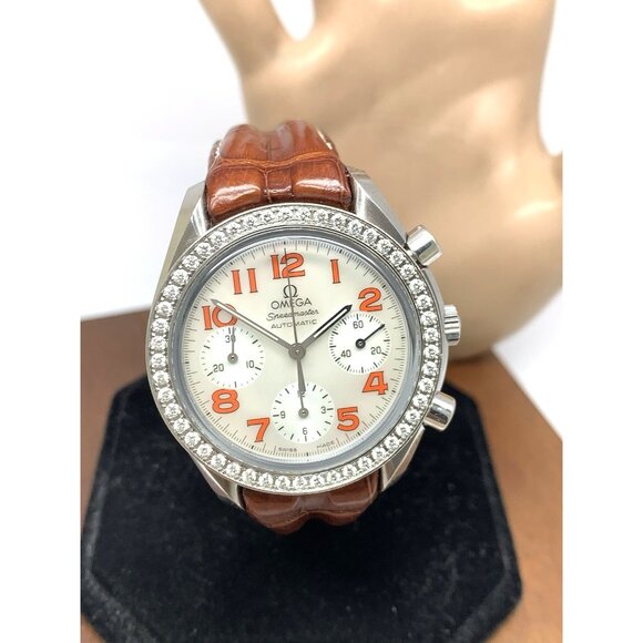 Omega Speedmaster Women's Watch Swiss Automatic 38357838 Diamond Mother Of Pearl - Picture 16 of 16